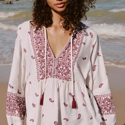 Sienna Boho Tassel Blouse