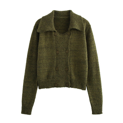 Ivy Double-Breasted Knit Cardigan