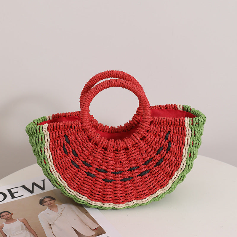 Melina Watermelon Woven Tote