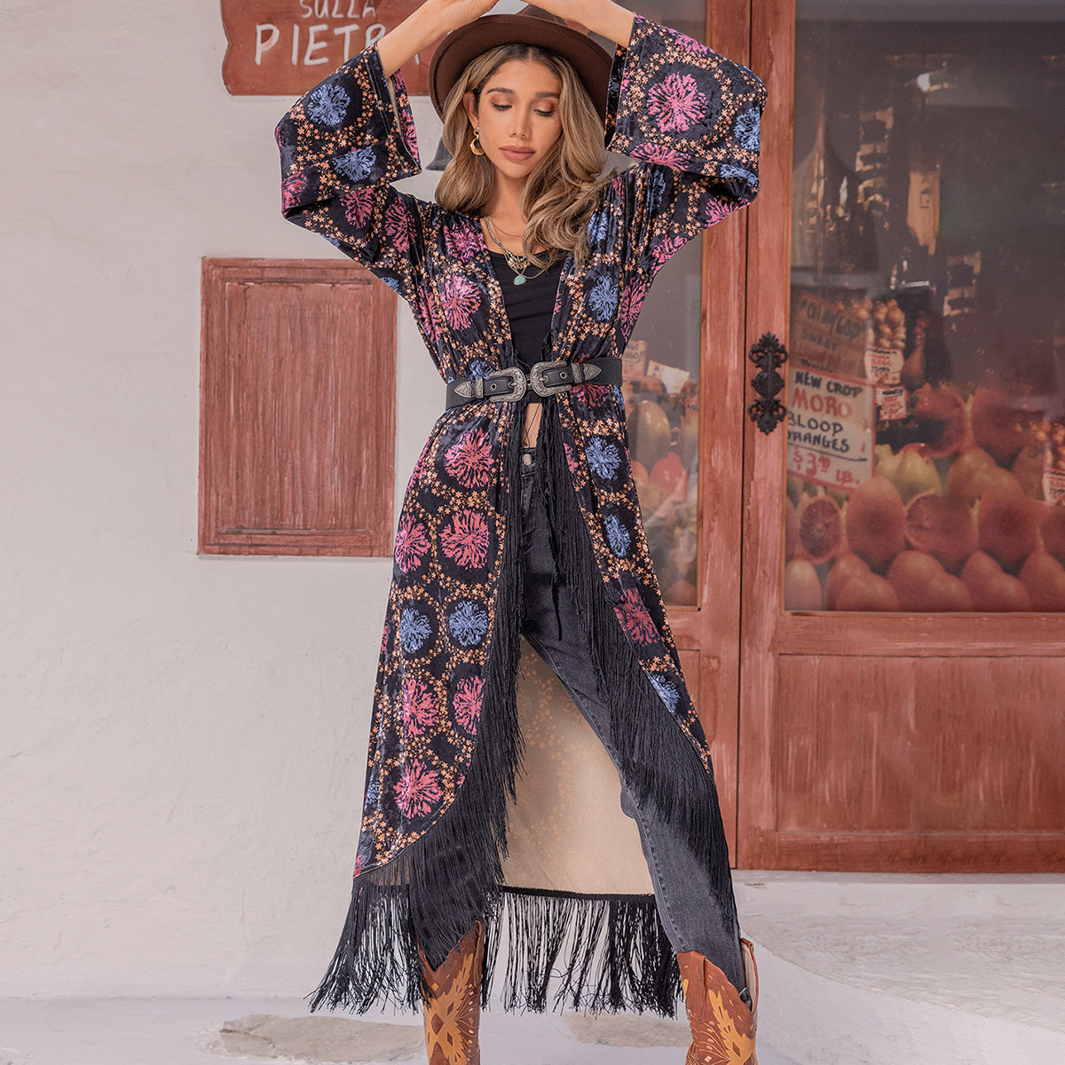 Luna Fringe Duster Kimono