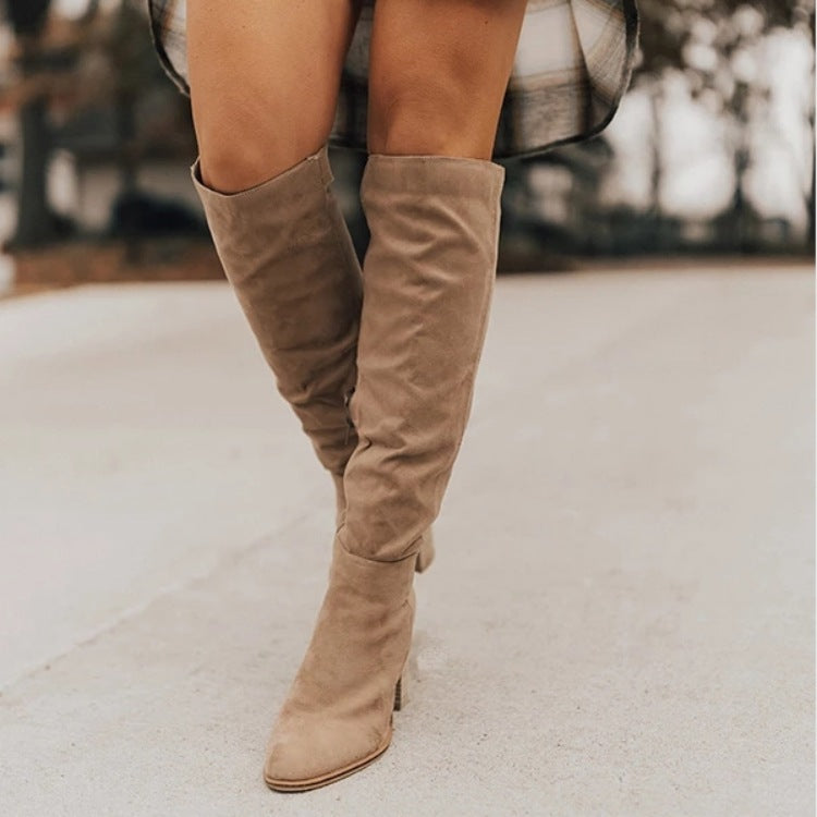 Savannah Suede Knee-High Boots