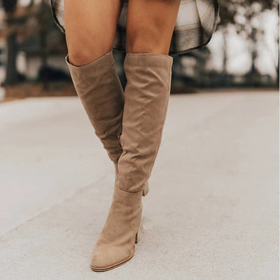 Savannah Suede Knee-High Boots