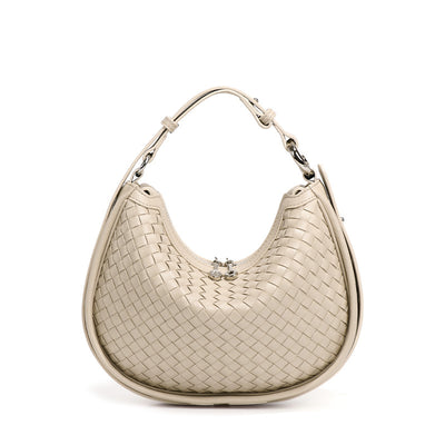 Luna Woven Leather Hobo Bag