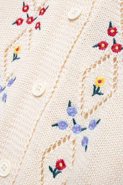 Evelyn Embroidered Knit Cardigan