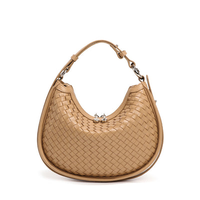 Luna Woven Leather Hobo Bag