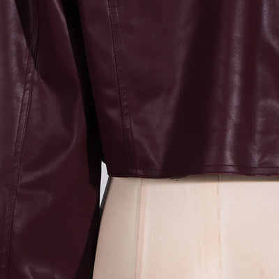 Serena Cropped Faux Leather Jacket