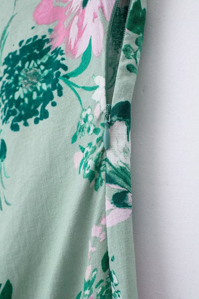 Mint Blossom Floral Slip Midi Dress