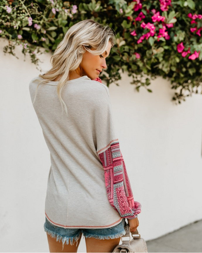 Desert Rose Tie-Front Blouse