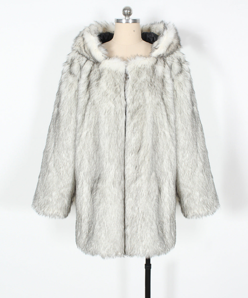 Luna Faux Fur Cat-Ear Coat