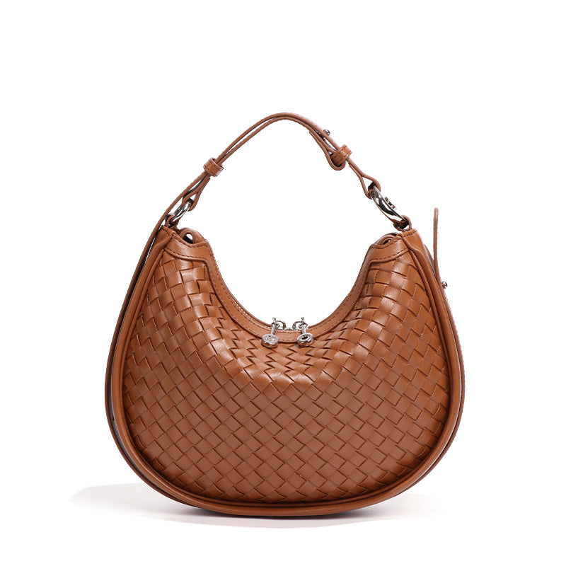Luna Woven Leather Hobo Bag