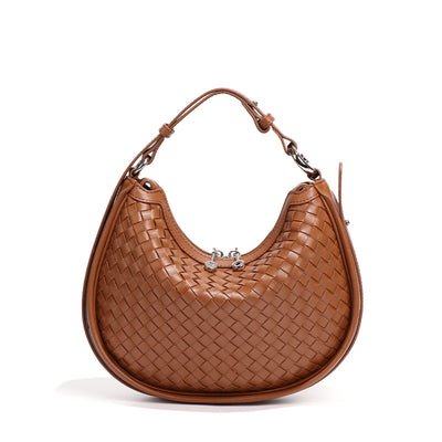Luna Woven Leather Hobo Bag