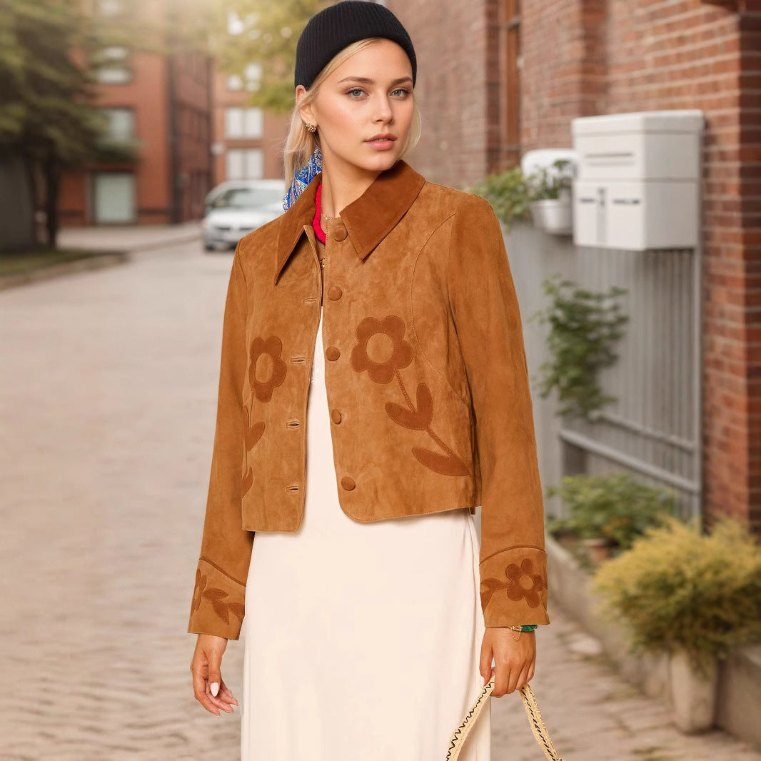 Carmel Bloom Vintage Suede Coat