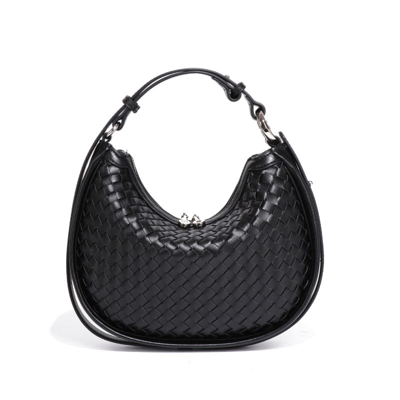 Luna Woven Leather Hobo Bag