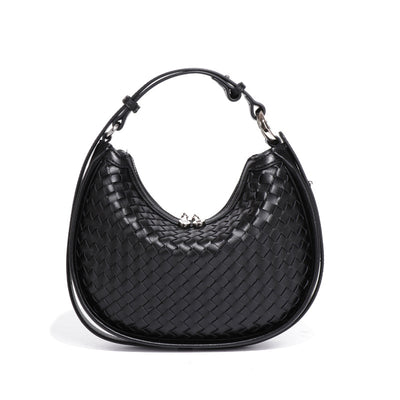 Luna Woven Leather Hobo Bag