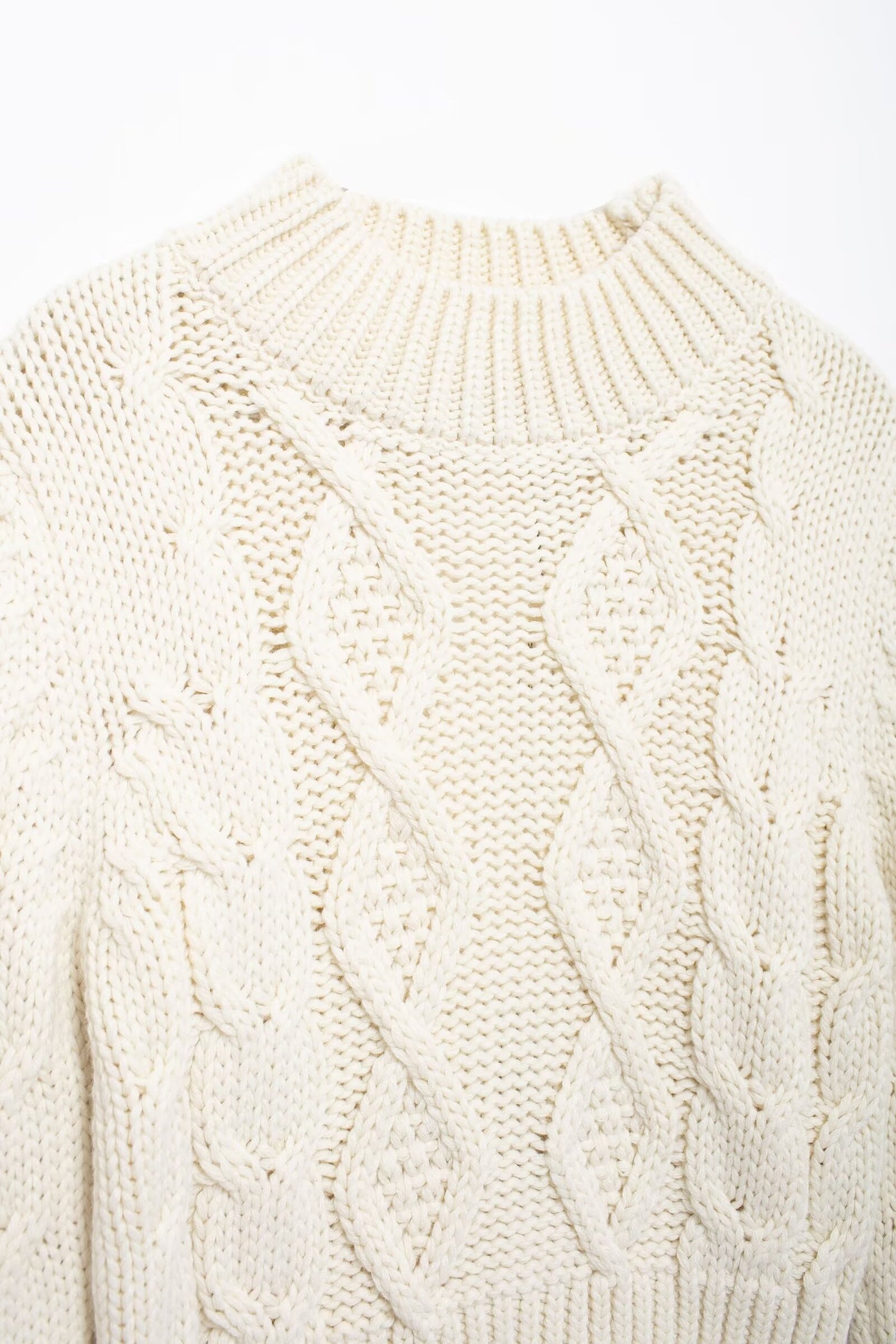 Isabella Open-Back Cable Knit Sweater