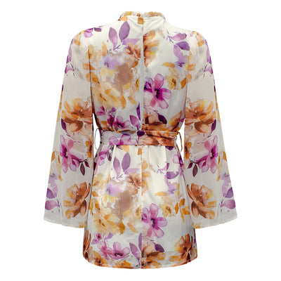 Aurora Floral Chiffon Mini Dress