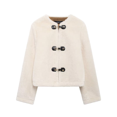 Clara Luxe Wool-Blend Toggle Coat