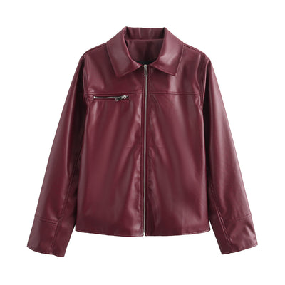 Ruby Luxe Leather Moto Jacket