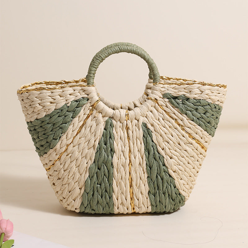 Solara Woven Sunburst Tote