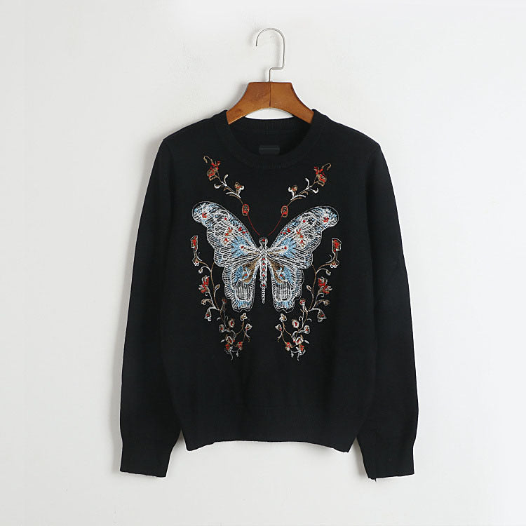 Celeste Butterfly Embroidered Sweater