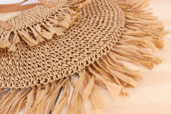 Sienna Fringe Woven Tote