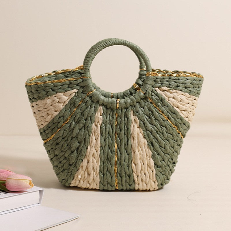 Solara Woven Sunburst Tote