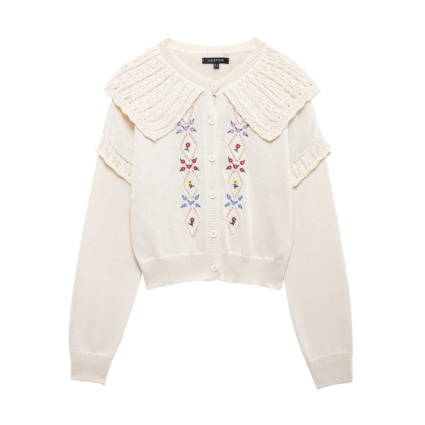 Evelyn Embroidered Knit Cardigan