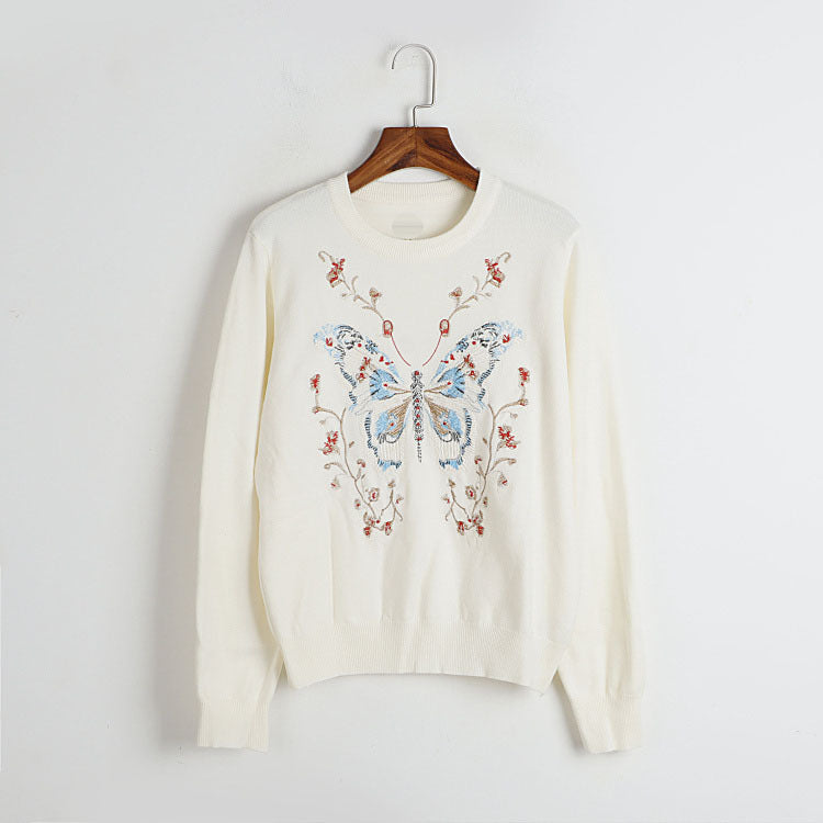 Celeste Butterfly Embroidered Sweater