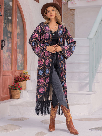 Luna Fringe Duster Kimono