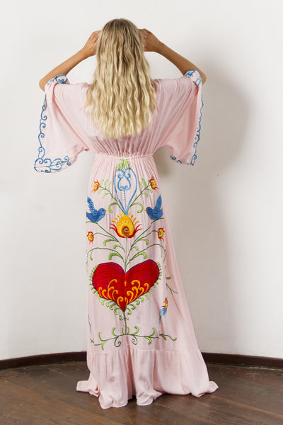 Isla Hand-Embroidered Maxi Dress