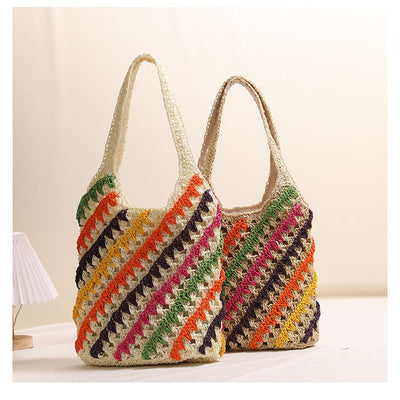 Marisol Rainbow Crochet Tote