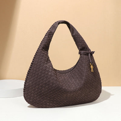 Noir Woven Hobo Bag