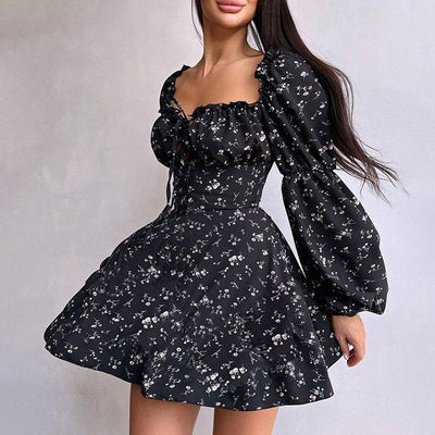 Amelia Floral Puff Sleeve Mini Dress