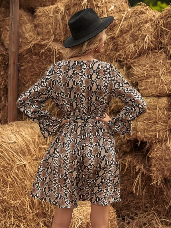 Savannah Wild Print Wrap Dress