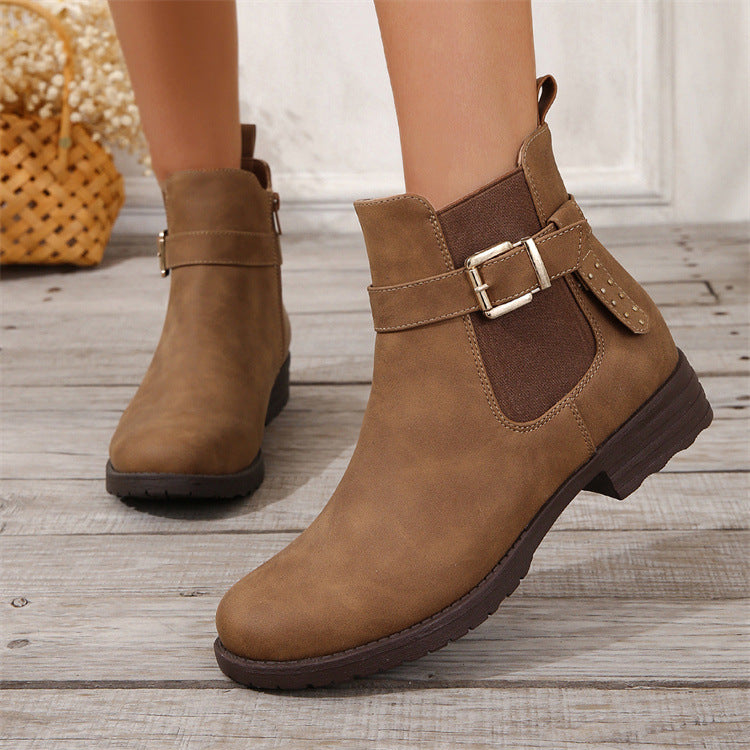 Sienna Buckle Ankle Boots