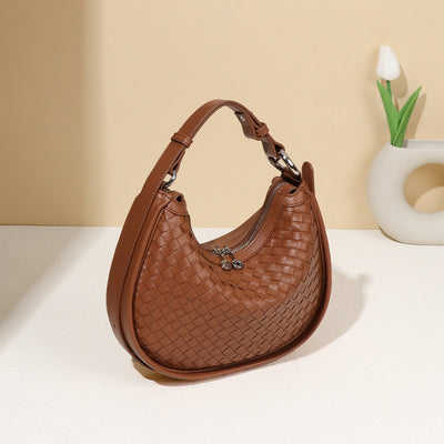 Luna Woven Leather Hobo Bag