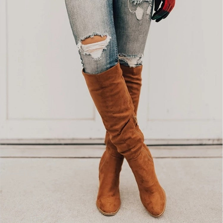 Savannah Suede Knee-High Boots