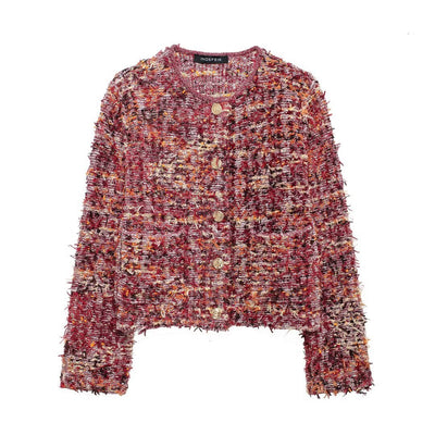 Clara Textured Tweed Cardigan