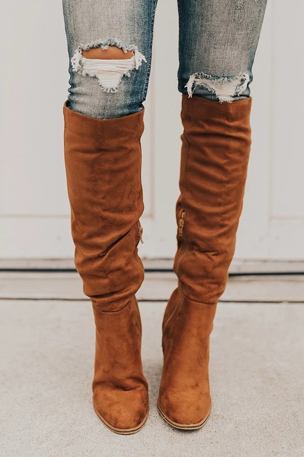 Savannah Suede Knee-High Boots