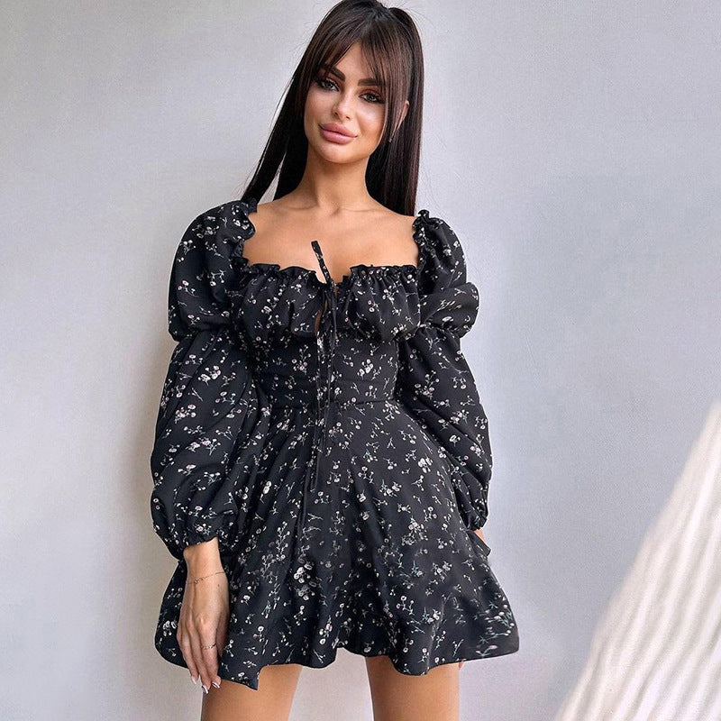 Amelia Floral Puff Sleeve Mini Dress