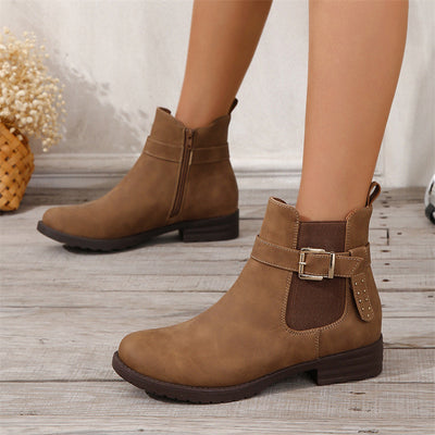 Sienna Buckle Ankle Boots