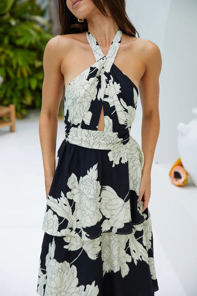 Marina Petal Tiered Maxi Dress