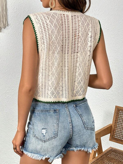 Flora Crochet Vest Top