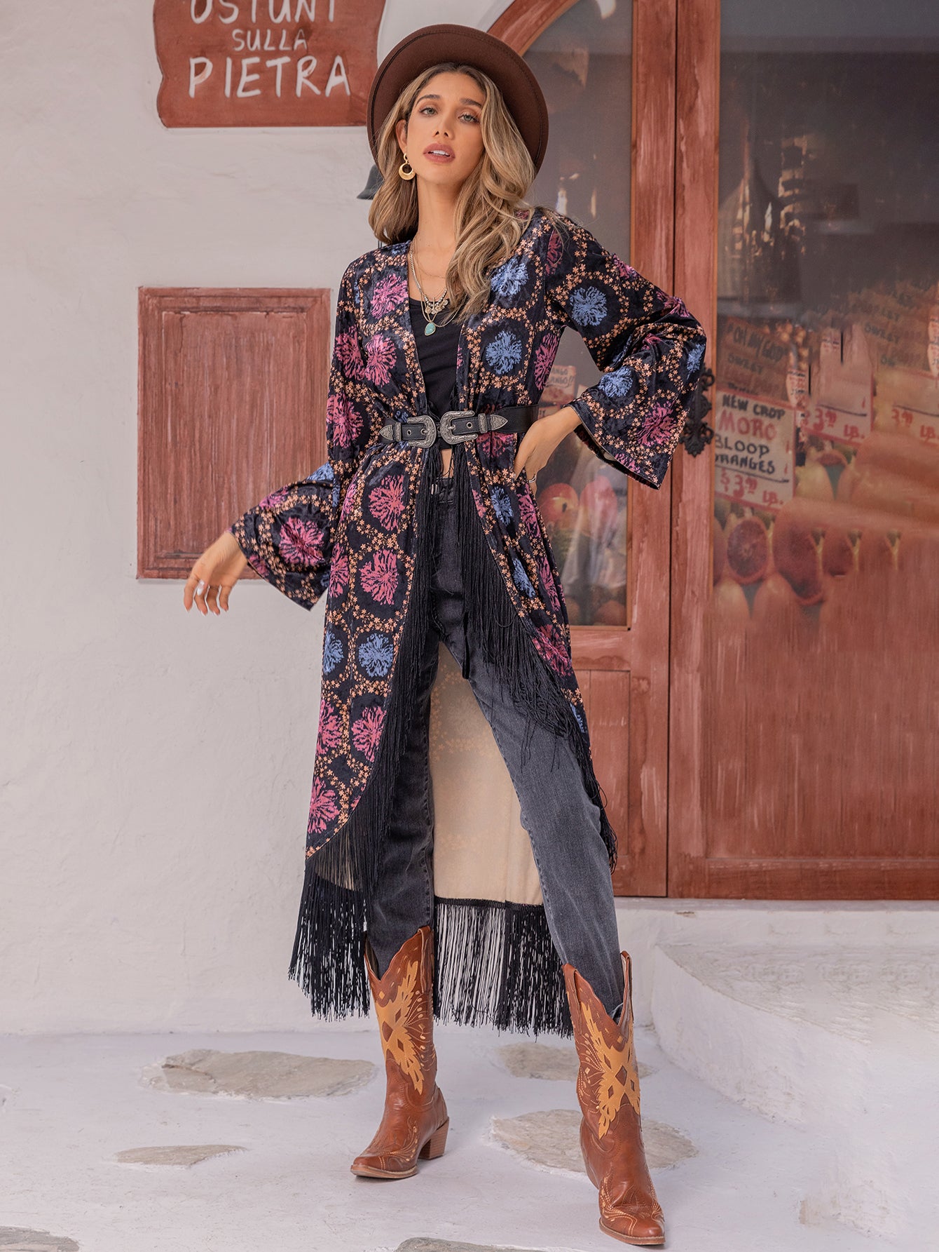 Luna Fringe Duster Kimono