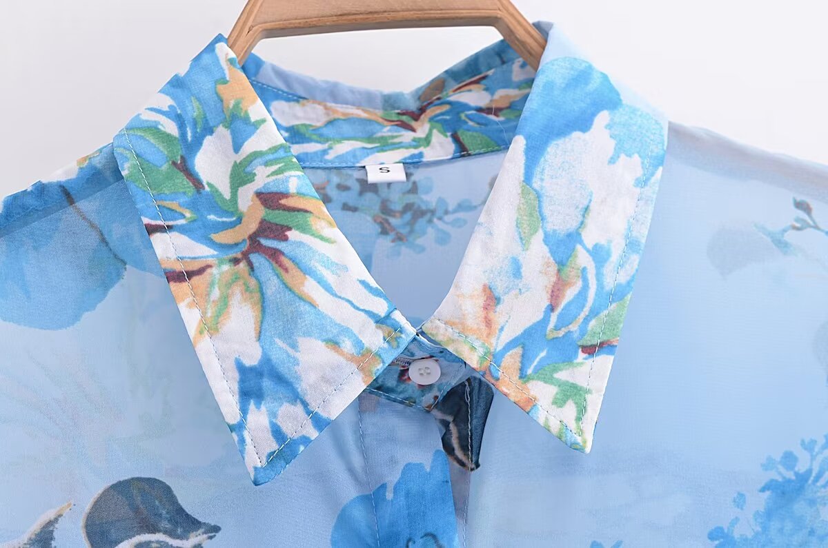 Celeste Watercolor Floral Blouse