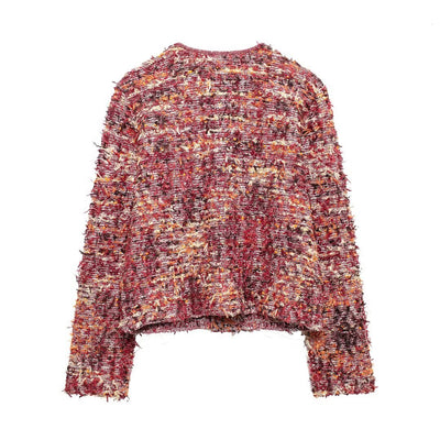 Clara Textured Tweed Cardigan