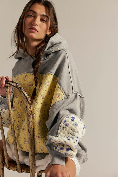 Sunrise Patchwork Quilted Hoodie