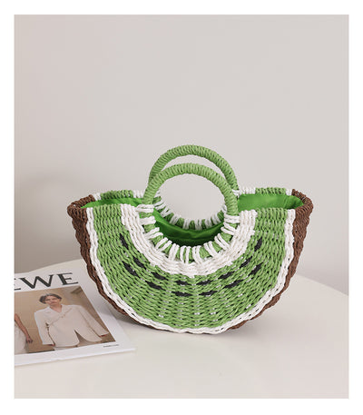 Melina Watermelon Woven Tote