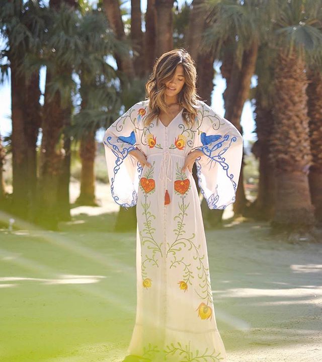 Isla Hand-Embroidered Maxi Dress