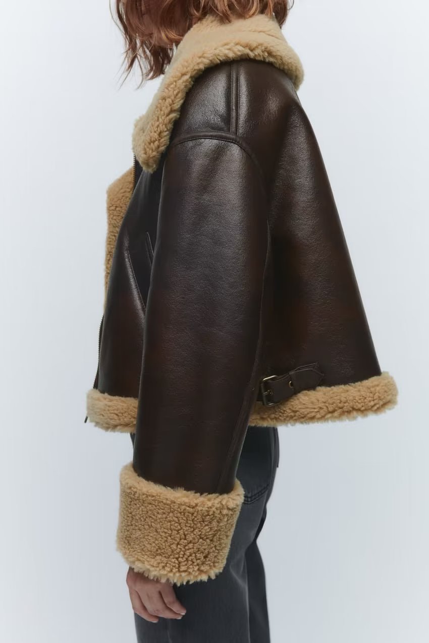 Celeste Luxe Shearling Aviator Jacket